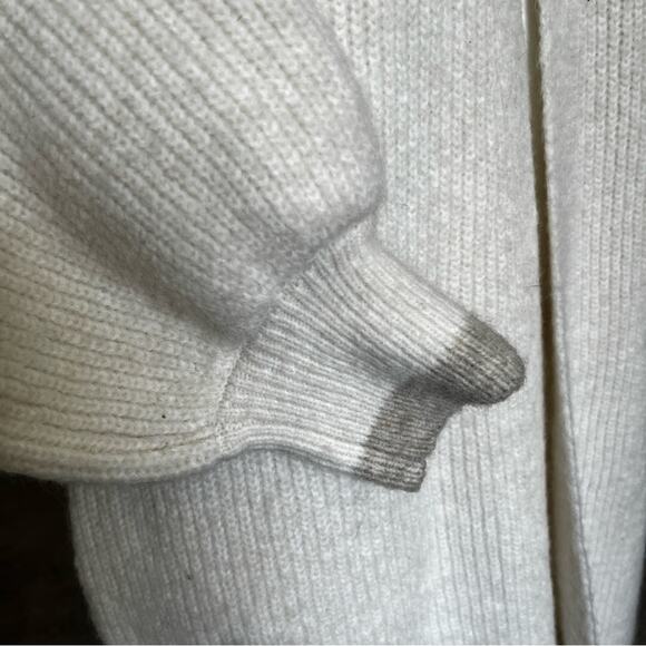 Boden cream Longline knit duster cardigan pockets size 2 - Picture 4 of 9